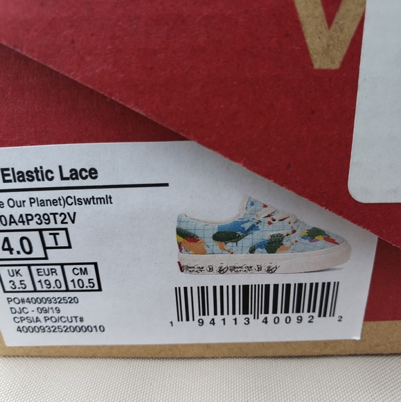 Vans kids multi color size 4 baby same our planet sneaker - Picture 5 of 5